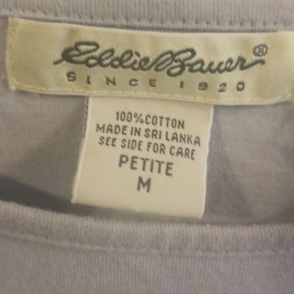 Eddie Bauer Long‎ Sleeve Women's light grey pullover roundneck top size MP - Picture 2 of 3